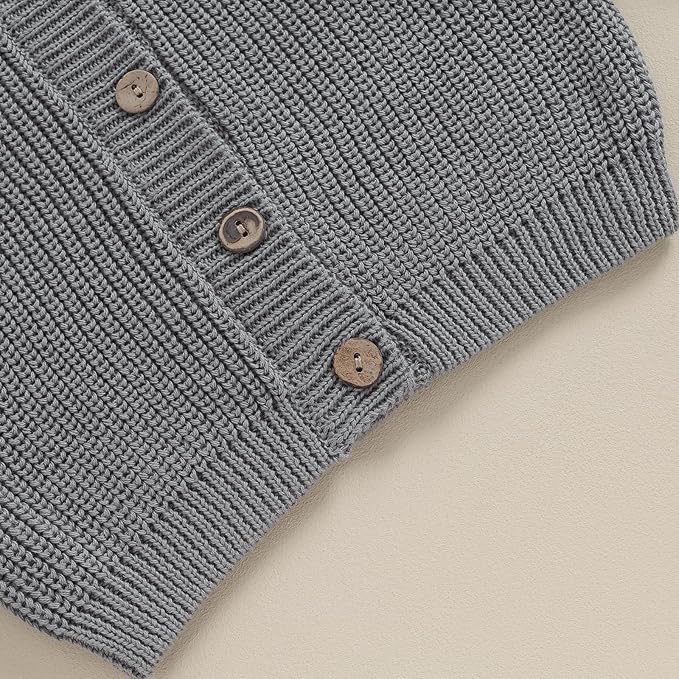 Newborn Baby Boy Girl Knit Sweater Cardigan Winter Warm Button Down Sweatshirt Top Outfit Cute Infant Fall Clothes