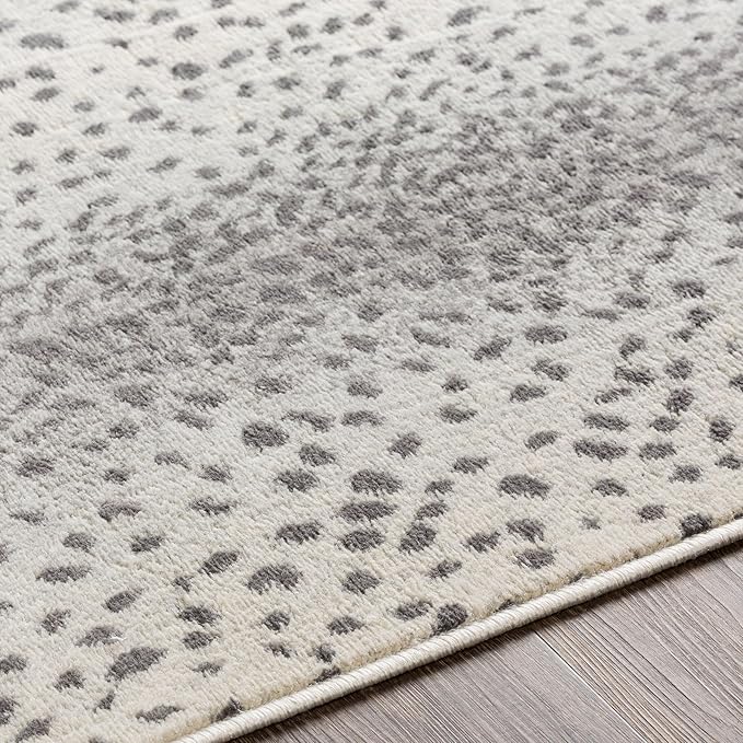 Livabliss Area Rugs - 9x12 Pablo Modern Antelope Print Grey Ivory Area Rug for Living Room Bedroom - Animal Theme Non-Shedding Stain Resistant Large Carpet for Kitchen, Office (9' x 12'3")