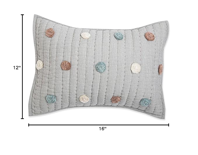 Crane Baby Decorative Quilted Pillow, Rainbow