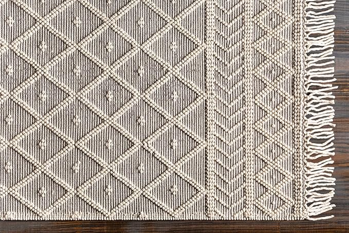 Mark&Day Wool Rugs, 2x4 Stevenage Cottage Ivory Area Rug, Ivory Charcoal Carpet for Living Room, Bedroom or Kitchen (2'3" x 3'9")