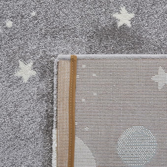 SAFAVIEH Carousel Kids Collection Area Rug - 9' x 12', Grey & Lavender, Non-Shedding & Easy Care, Ideal for High Traffic Areas for Boys & Girls in Playroom, Nursery, Bedroom (CRK103F)