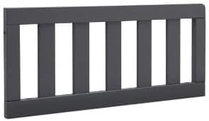 Toddler Bed Safety Guard Rail Compatible with Delta Children Convertible Cribs - Wood Rail for Convertible Crib to Toddler Bed Conversion - Safety Guard Rail for Children (Charcoal Grey - 029, #0080)