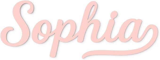 STRONGUS Personalized Wood Name Sign – Custom Nursery or Family Wall Décor – Baby Name Sign, Kids Room or Home Sign – Choose Font & Size – Rustic Wooden Gift (1rd line of text)