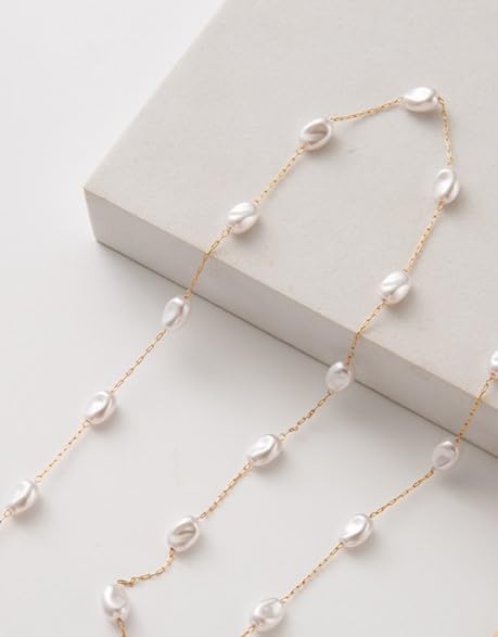 SmileBelle Pearl Necklaces for Women, Daisy Pearl Choker as Christmas Stocking Stuffers for Teens, Silver Daisy Pearls Jewelry Trendy Stuff Birthday Gifts 3 Pearls White Necklace as Wedding Jewelry