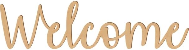 4" Unfinished Wood Name Sign – Custom Affection Script Font Letter Words by Awesome Life Craft