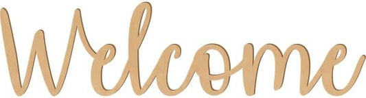 4" Unfinished Wood Name Sign – Custom Affection Script Font Letter Words by Awesome Life Craft