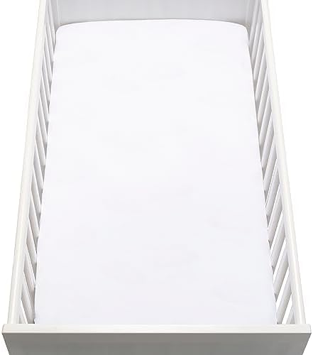 Newton Baby Fitted Crib Sheet (2-Pack) - Ultra Breathable and Soft, Organic Cotton, Fits All Standard Cribs, Plain White