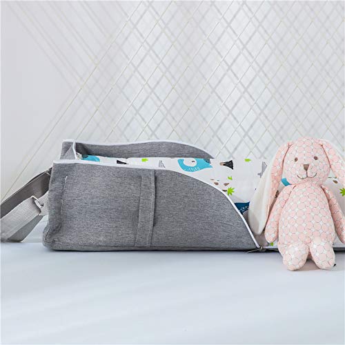 Baby Lounger Play Mat for Tummy Time,Baby Lounger for Newborn Awake-Time Pad,Portable Newborn Babies Essentials Gifts 0-24 Months Home or Travel (Long Necked Dragon)