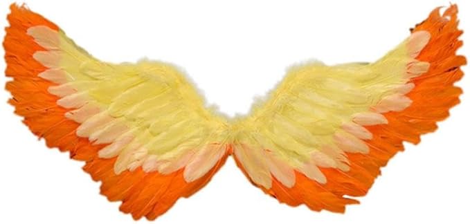 Angel Feather Wings, Lightweight Carnival Costume with Elastic Straps, Bright Color Cosplay Photography Props