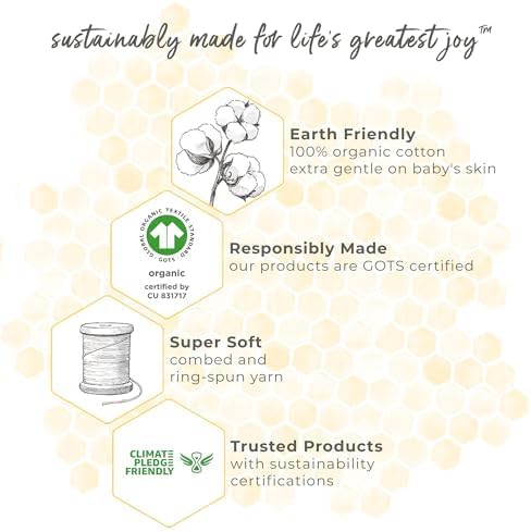 Burt's Bees Baby Essential Organic Cotton Fitted Crib Sheet, Breathable for Boy Girl Standard Crib & Toddler Mattresses