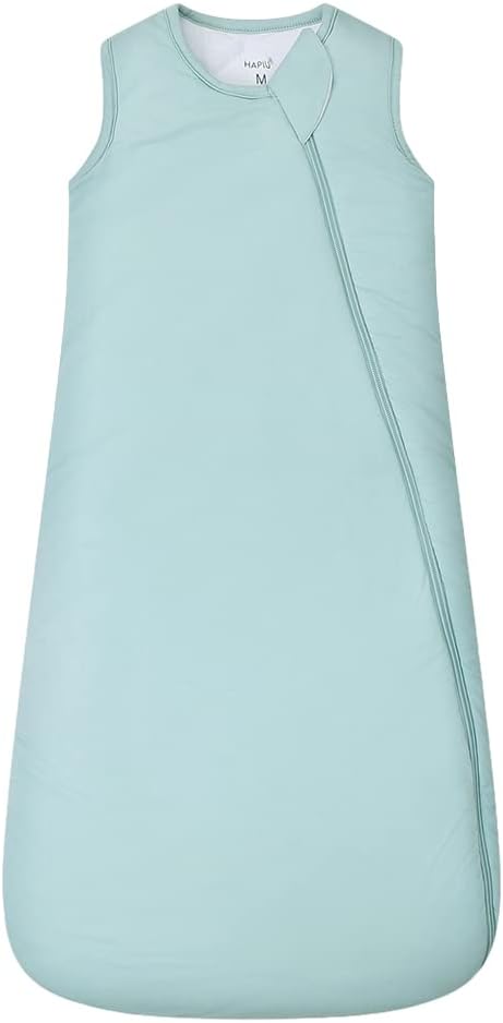 HAPIU Unisex Rayon Made from Bamboo Baby Sleep Sack TOG 1.0, 2-Way Zipper YKK, Wearable Blanket Baby