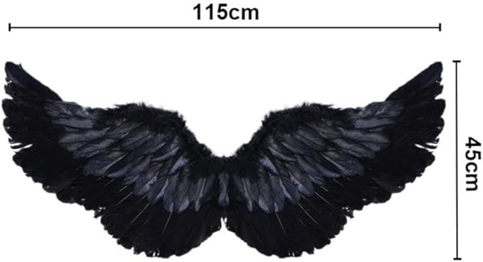 Angel Feather Wings, Lightweight Carnival Costume with Elastic Straps, Bright Color Cosplay Photography Props