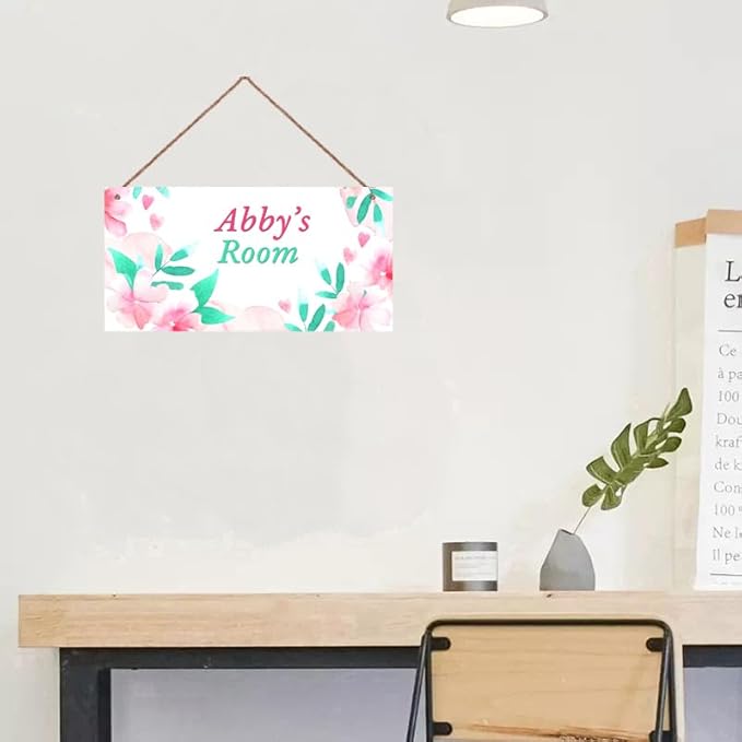 Personalized Fantasy Decor for Boys Room Flowers Theme Room Decor for Nursery,Pink Green Wall Art Decor for Kids Room Gilrs Bedroom Little Man Cave