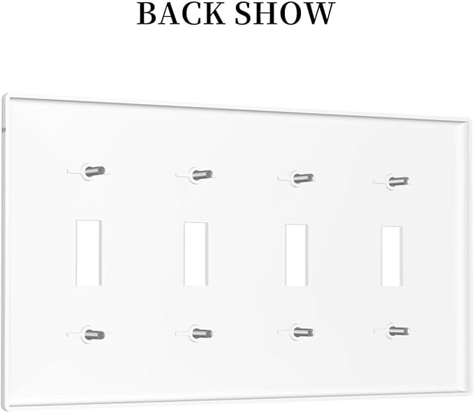 Kids Sea Animal Decorative 4 Gang Decorative light switch plate Quad Toggle Wall Plate Covers Switchplate Electrical Faceplate for Nursery Kidsroom Bedroom Decor
