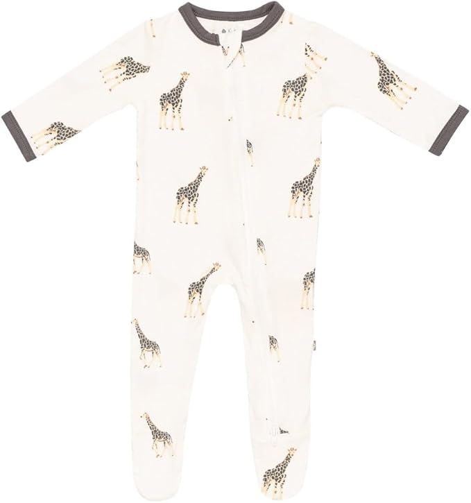 KYTE BABY Unisex Zipper Closure Footies, Rayon Made From Bamboo, 0-24 Months
