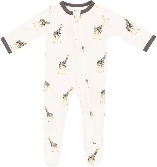 KYTE BABY Unisex Zipper Closure Footies, Rayon Made From Bamboo, 0-24 Months