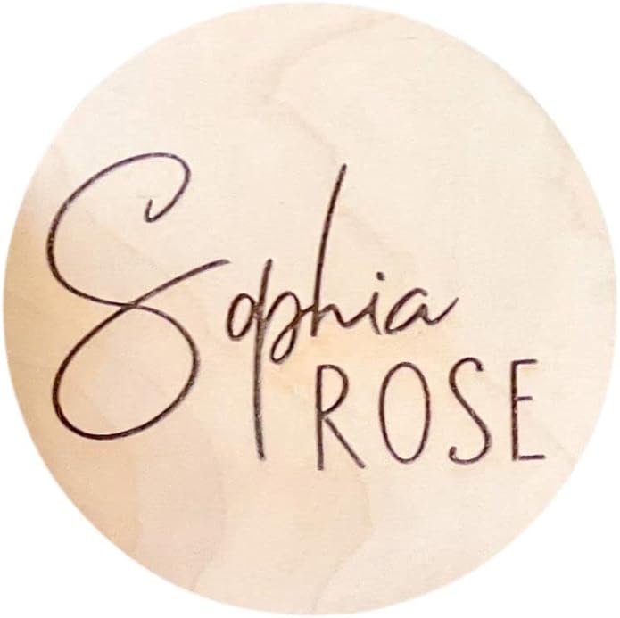Personalized Newborn Announcement Sign for Hospital - Single/Double Sided - Wooden Birth Announcement Sign - Name Baby Announcement Sign Customized Gender Neutral