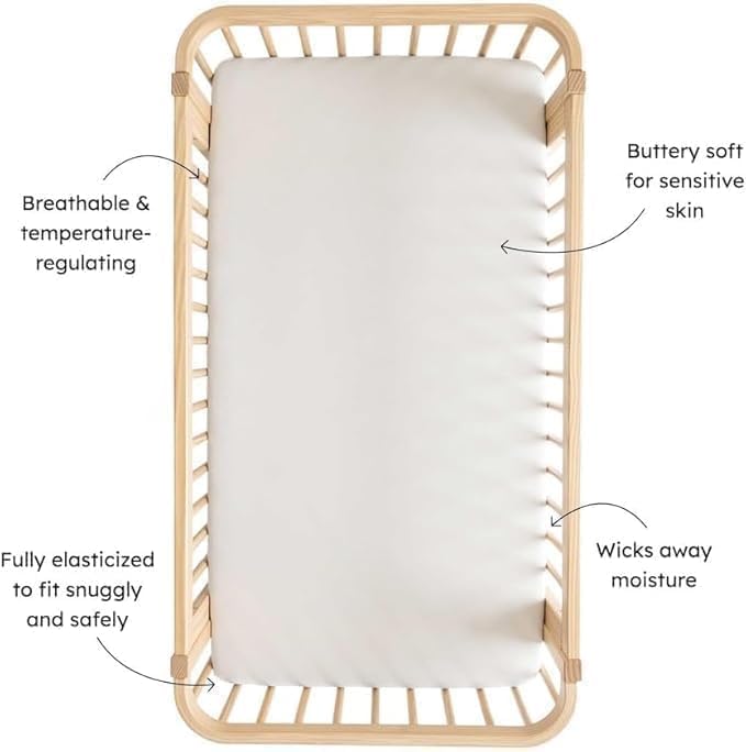 Kyte Baby Soft Crib Sheet - Standard Fitted Crib Sheet Made with Rayon from Bamboo, Ultra-Gentle and Breathable (Fast and Fierce)