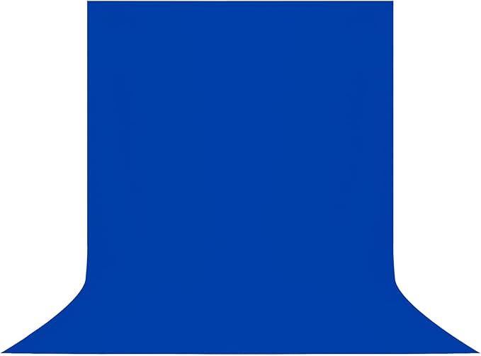 YSKE-Y1 10x7ft Blue Photo Backdrop Background, Seamless Fabric Photography Backdrop Curtain Screen for Photoshoot Video Studio Party