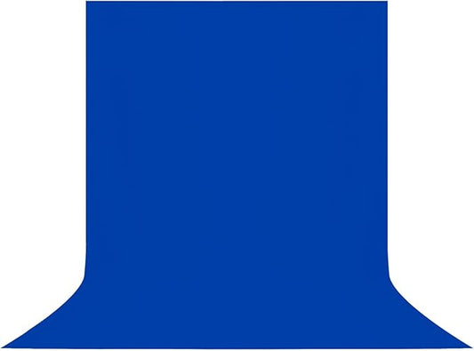 YSKE-Y1 10x7ft Blue Photo Backdrop Background, Seamless Fabric Photography Backdrop Curtain Screen for Photoshoot Video Studio Party