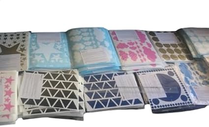 Assorted Silver Star Wall Vinyl Decals Stickers - 112pcs (1.18" to 1.97" Sizes) – Easy Peel and Stick, Perfect for Nursery, Kids Room, Bedroom Décor by BugyBagy