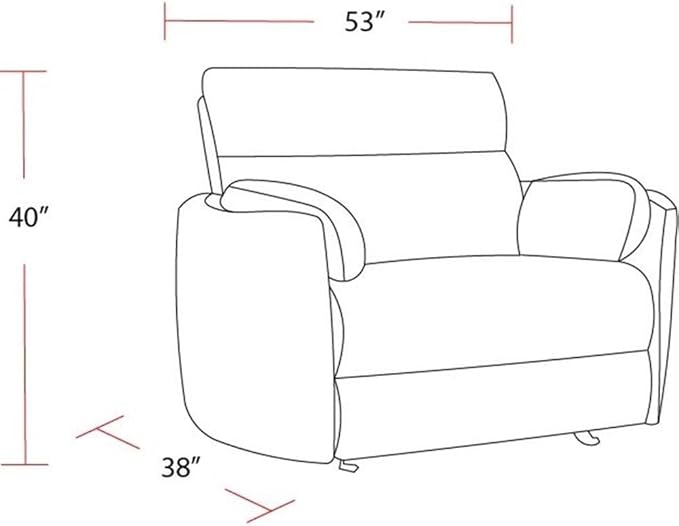 Pemberly Row XL Mediterranean Extra Wide Power Glider Recliner (Two Pack) in Charcoal with USB Charging Ports and 2 Comfort Pillows for Living Room
