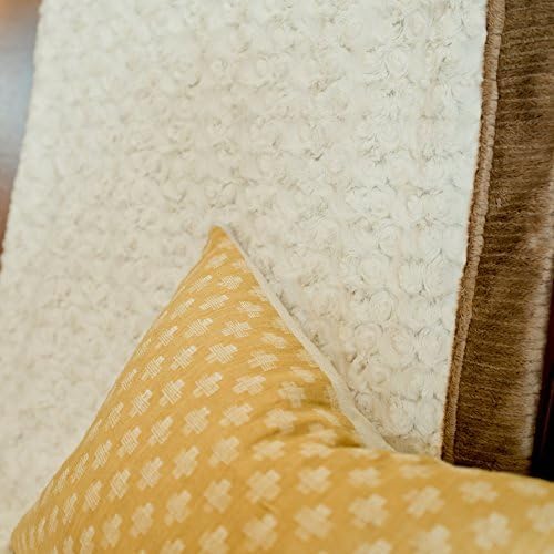 SARANONI Oversized Luxury Blanket | Breathable Super Soft, Lush, Plush Comfy Blankets for Adults | Ivory Swirl/Gingersnap - X-Large 60” x 80”