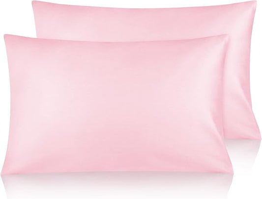 Cotton Toddler Pillowcase 14x20 Envelope: Long-Staple Cotton, Ultra Soft Breathable Durable, Travel Pillow Cover 2 Pack by Fittia
