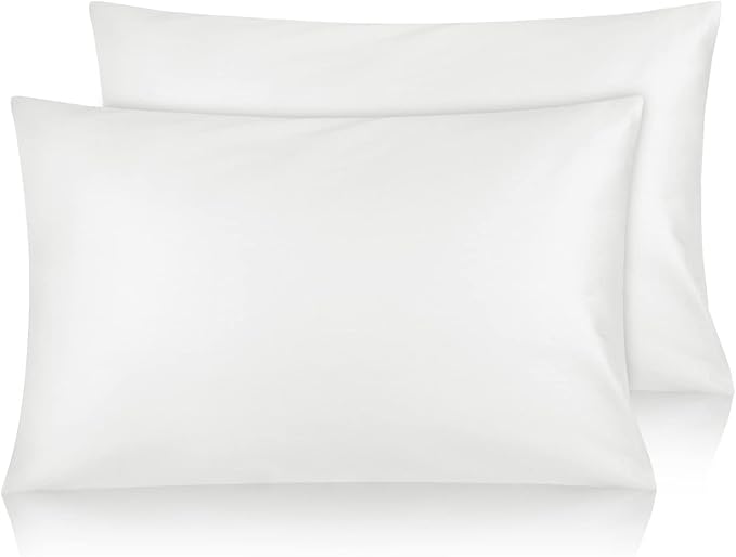 Cotton Toddler Pillowcase 14x20 Envelope: Long-Staple Cotton, Ultra Soft Breathable Durable, Travel Pillow Cover 2 Pack by Fittia
