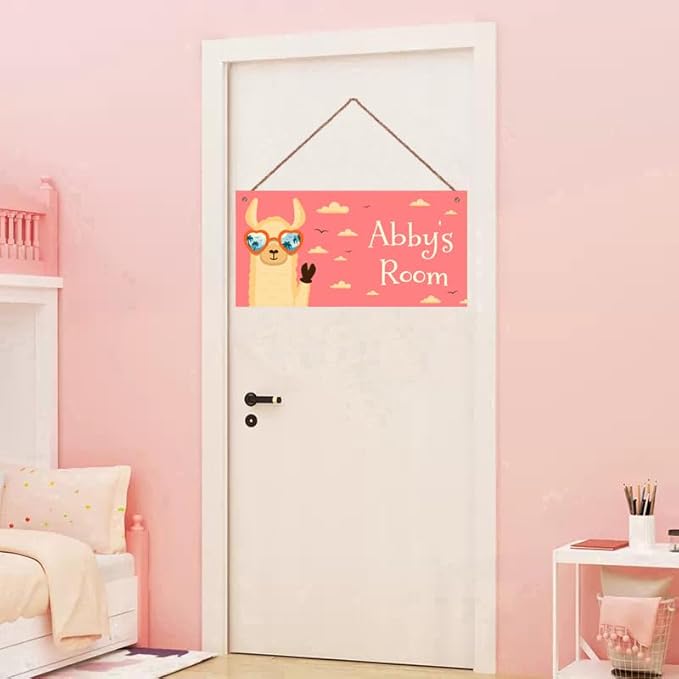 Personalized Sign Cute Camel Sign Cool Animal Themed For Kids Room Door Art Decor For Nursery Custom Name Wall Decor Decorative for Boys Room Girls Bedroom