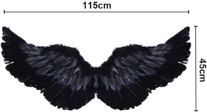 Angel Feather Wings, Lightweight Carnival Costume with Elastic Straps, Bright Color Cosplay Photography Props