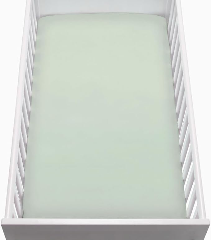 Newton Baby Fitted Crib Sheet (2-Pack) - Ultra Breathable and Soft, Organic Cotton, Fits All Standard Cribs, Sage