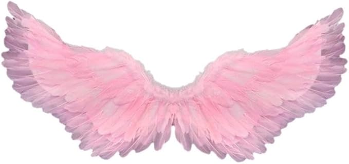 Angel Feather Wings, Lightweight Carnival Costume with Elastic Straps, Bright Color Cosplay Photography Props