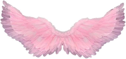 Angel Feather Wings, Lightweight Carnival Costume with Elastic Straps, Bright Color Cosplay Photography Props