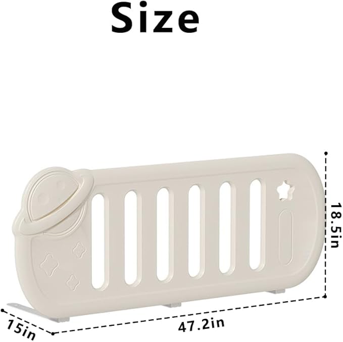 Child and Baby Bed Rail - Universal Bed Rail with Reinforced Anchors for Baby Bed Armrests Suitable for Double Beds,, King and Double Bed, Thick Mattresses, and Embedded Beds (Cloud (34.7 ") 1 Set)