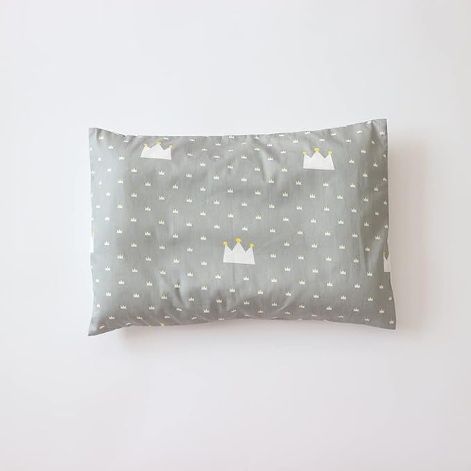 100% Cotton Crib Bedding Set for Baby Boys Girls,3 Pcs Baby Bed Linen Include Duvet Cover,Fitted Sheet,Pillowcase,Nursery Decoration,No Filler(Grey)