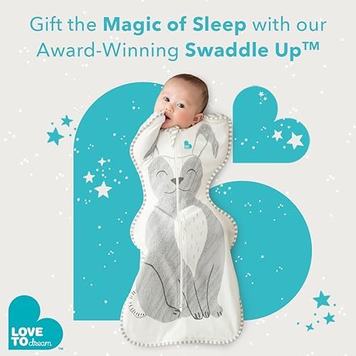 Love to Dream Swaddle UP, Baby Sleep Sack, Self-Soothing Swaddles for Newborns, Get Longer Sleep, Snug Fit Helps Calm Startle Reflex, New Born Essentials for Baby, 1.0 TOG, 5-8.5 lbs, Rainbow Dream