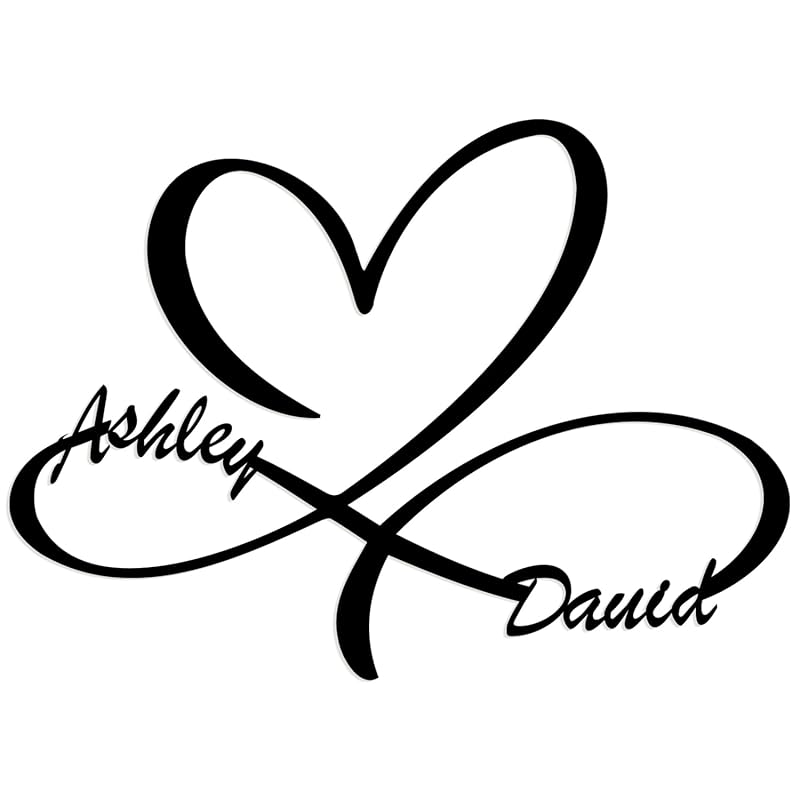 Custom Infinity Sign for Couples Metal Wall Art Personalized Valentines Day Decorations Wedding Gifts Custom Metal Signs First Names S Bridal Shower Gifts Bedroom Decor for Couples