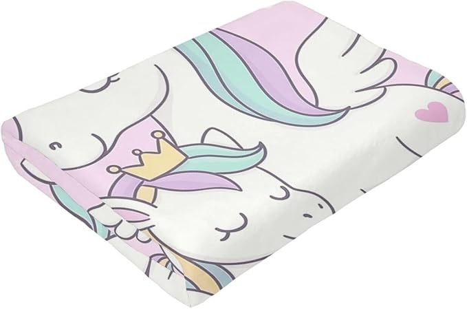 Unicorn Blanket Cute Unicorn Throw Blanket Magical Love Soft Cozy Fleece Fuzzy Stuffed Plush Flannel Animal Gifts for Girls Women Boys Kids Adults 60"X80"