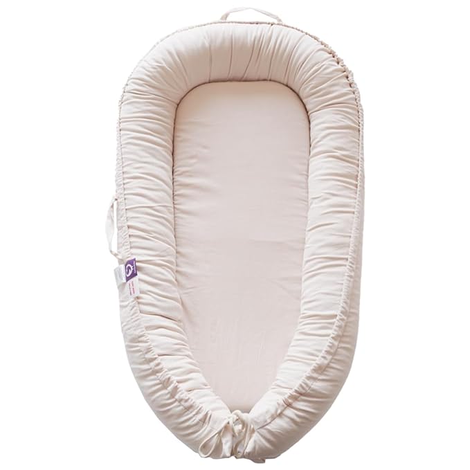 Infant Lounger, Baby Nest Cover for Baby Girls & Boys, Newborn Essentials for Baby 0-12 Months, 100% Cotton Breathable (CreamyWhite_Corduroy)