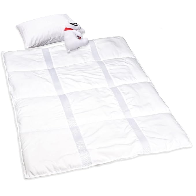 ZPECC Toddler Down Alternative Comforter, 39x47 Hypoallergenic Baby Blanket Quilt, Soft Breathable Lightweight All Season Kids Duvet Insert for Crib Stroller Cot Daycare, White