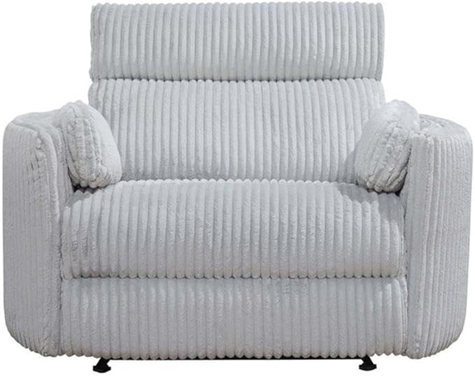 Pemberly Row XL Extra Wide Power Glider Recliner in Mega Gray (Set of 2) with USB Charging Ports and 2 Comfort Pillows for Living Room