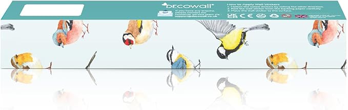 DECOWALL SG3-2320 Cherry Blossom Flower Wall Stickers Decals Branches Birds Butterflies Art Bedroom Floral Flower Girls Home Kids Living Nursery Pink Room Tree Nursery décor Baby