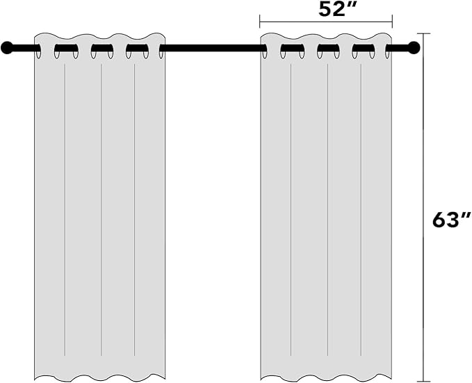 PrinceDeco Blackout Curtains 63 Inches Long 2 Panels 100% Blackout Curtains for Bedroom Thermal Insulated Textured Drapes for Living Room Anti-Rust Grommet Top, 52" W x 63" L,Washed Spice