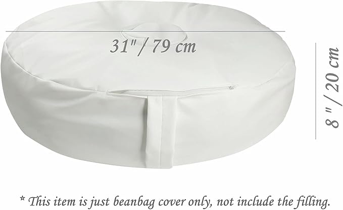Honra Orraphtstu Newborn Baby Photography Props Beanbag Posing Photoshoot Professional Cover Filling Not Included (White)