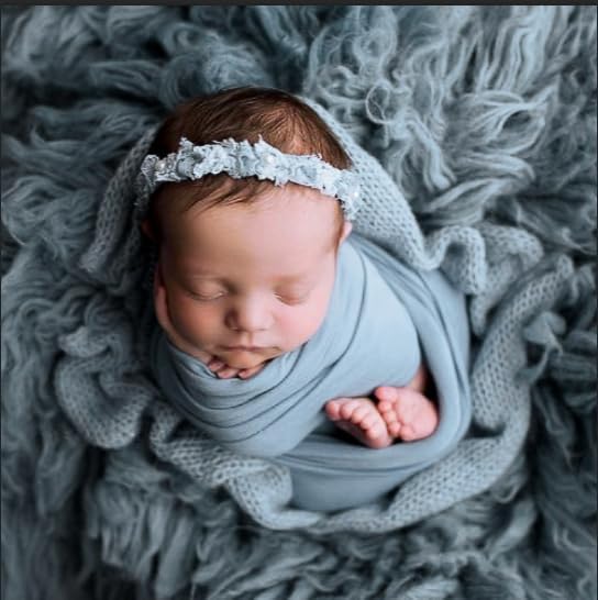 Newborn Photography Props Swaddle Newborn Wraps for Baby Boys Girls Infant Baby Photo Props Shoot Stretch Blanket