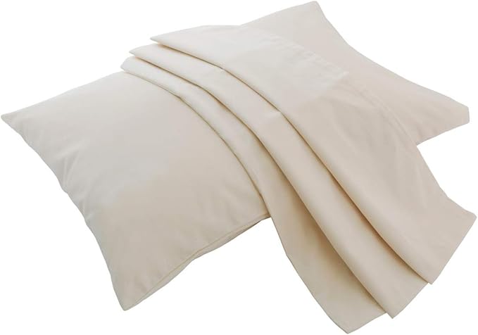 Lofe Organic Cotton Pillow Case - One Pack 16"x 22" Kids Pillow Cover - 300 TC Thread Count - Soft, Safe and Hypoallergenic - Off White