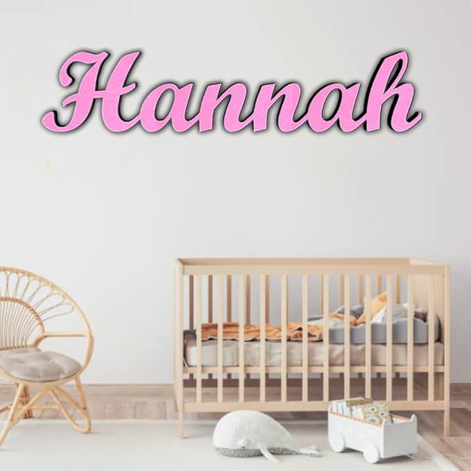 Personalized Wooden Baby Name Sign - Custom Name Wall Decor for Nursery - Boy & Girl Name Signs - Baby Announcement Sign - Wooden Custom Name Signs for Wall - Ideal Nursery Name Signs