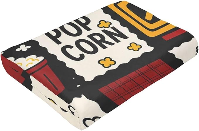 Popcorn Blanket Movie Theater Throw Blanket Cinema Soft Cozy Fleece Fuzzy Stuffed Plush Flannel Gifts for Girls Women Boys Kids Adults 40''x50''