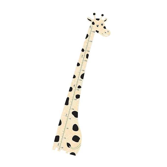 Wooden Height Chart for Kids, Giraffe Height Chart for Boy Girls, Growth Chart for Wall, Height Measurement for Kids, Nursery Decor Decoration Wall Art for Tracking Kids Tool
